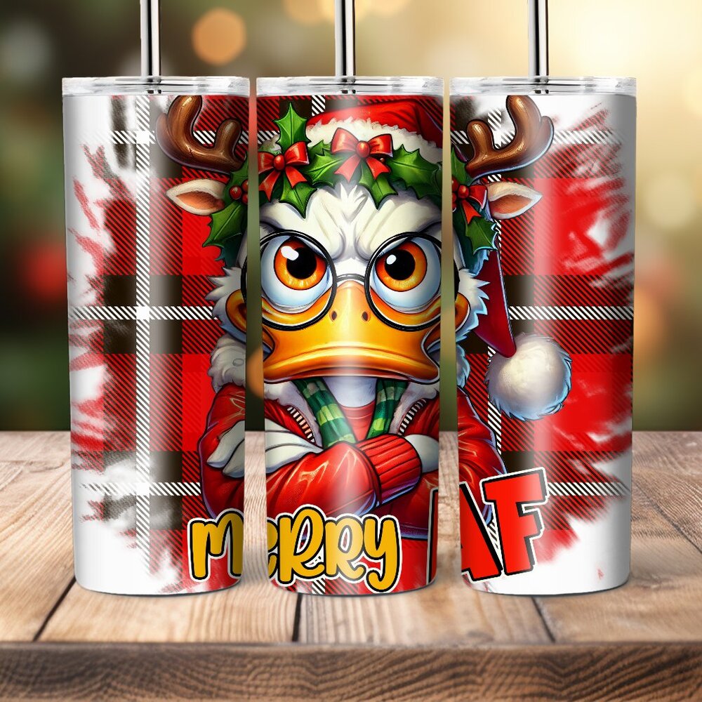 20 oz-Custom Tumbler- Merry AF